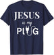 Jesus is my Plug inspirational christian religious faith T-Shirt - T-Shirt | Navy
