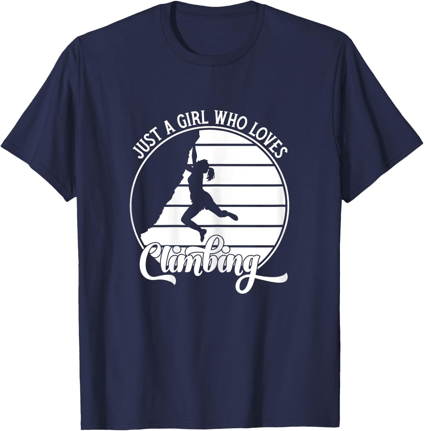 Climbing Bouldering for Climbers and Girls , red T-Shirt - T-Shirt | Navy