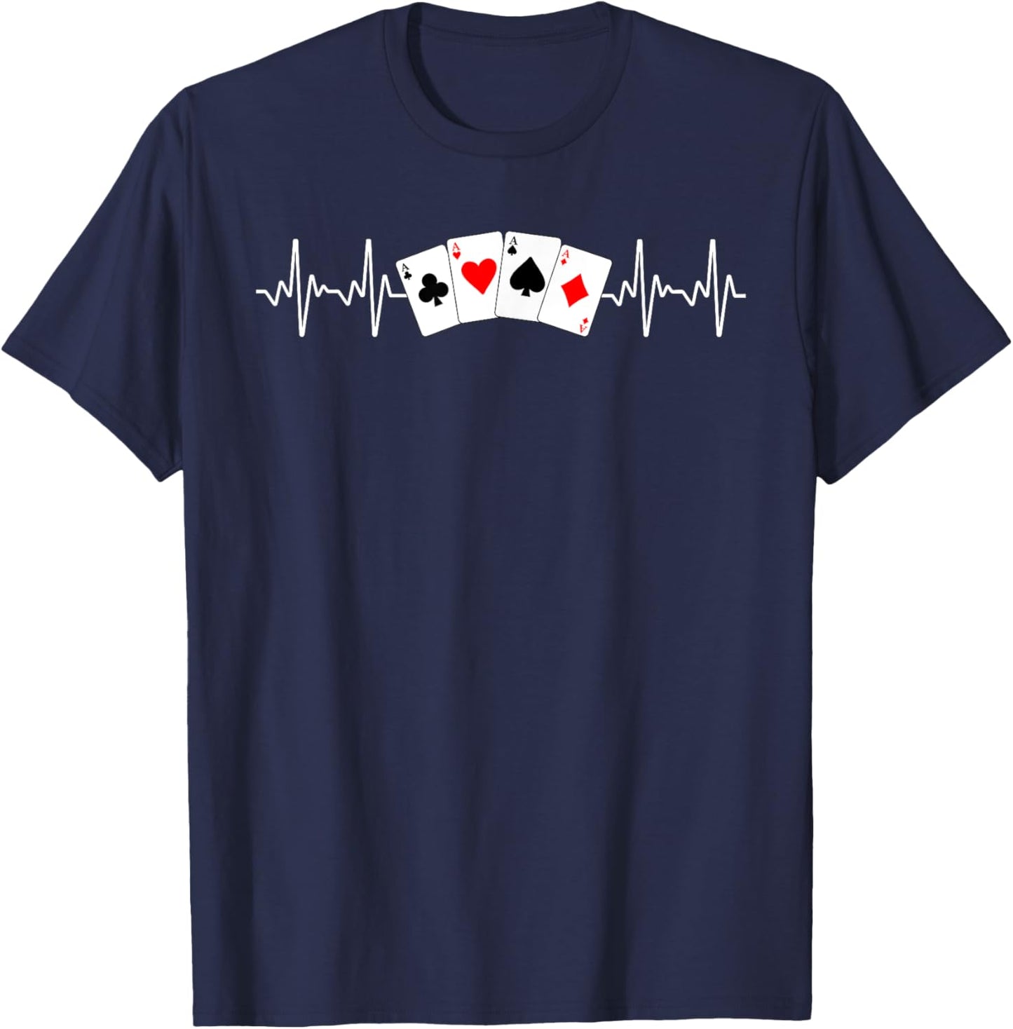 Funny Poker Art Women Gambler Card Game Poker Player T-Shirt - T-Shirt | Navy