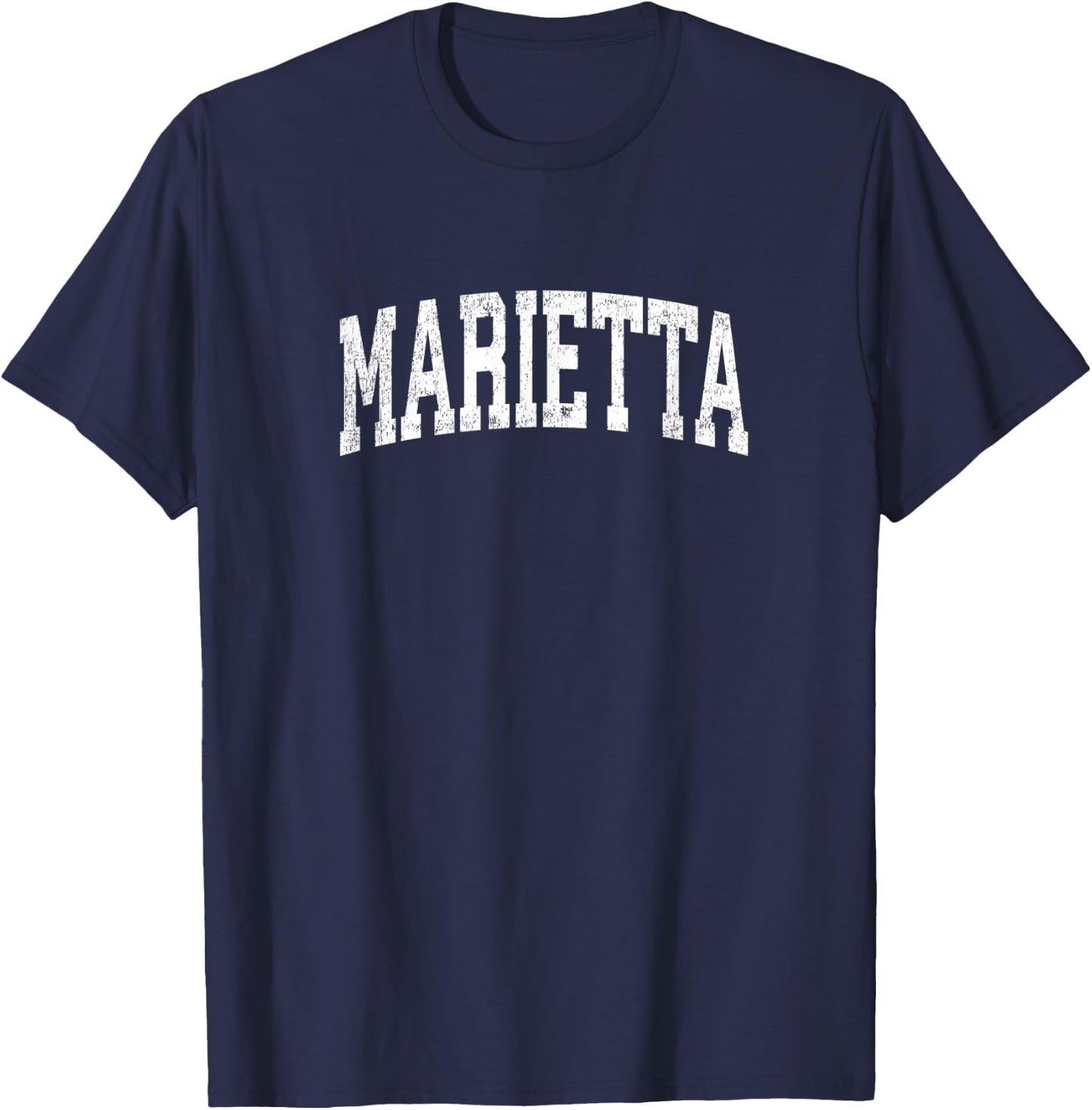 Marietta Ohio OH Vintage Athletic Sports Design T-Shirt - T-Shirt | Navy