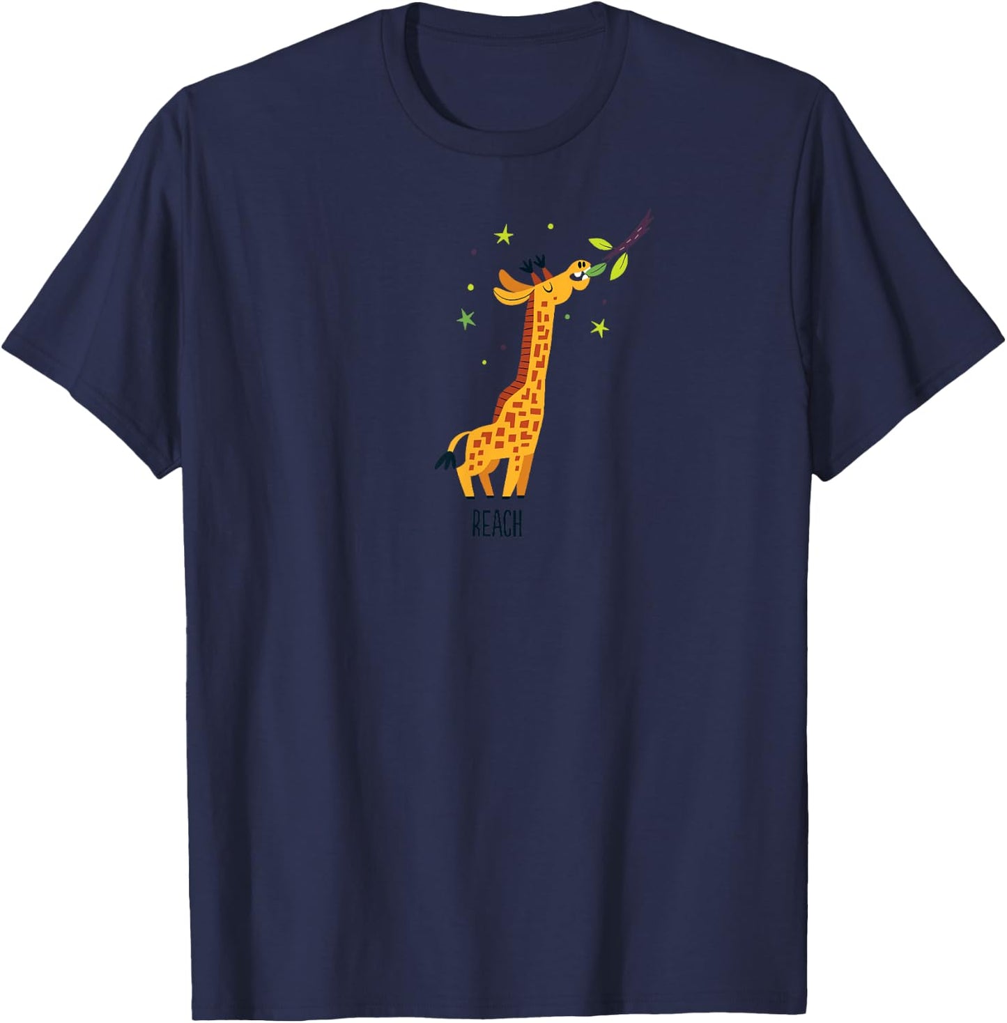 Giraffe Reach T-Shirt - T-Shirt | Navy
