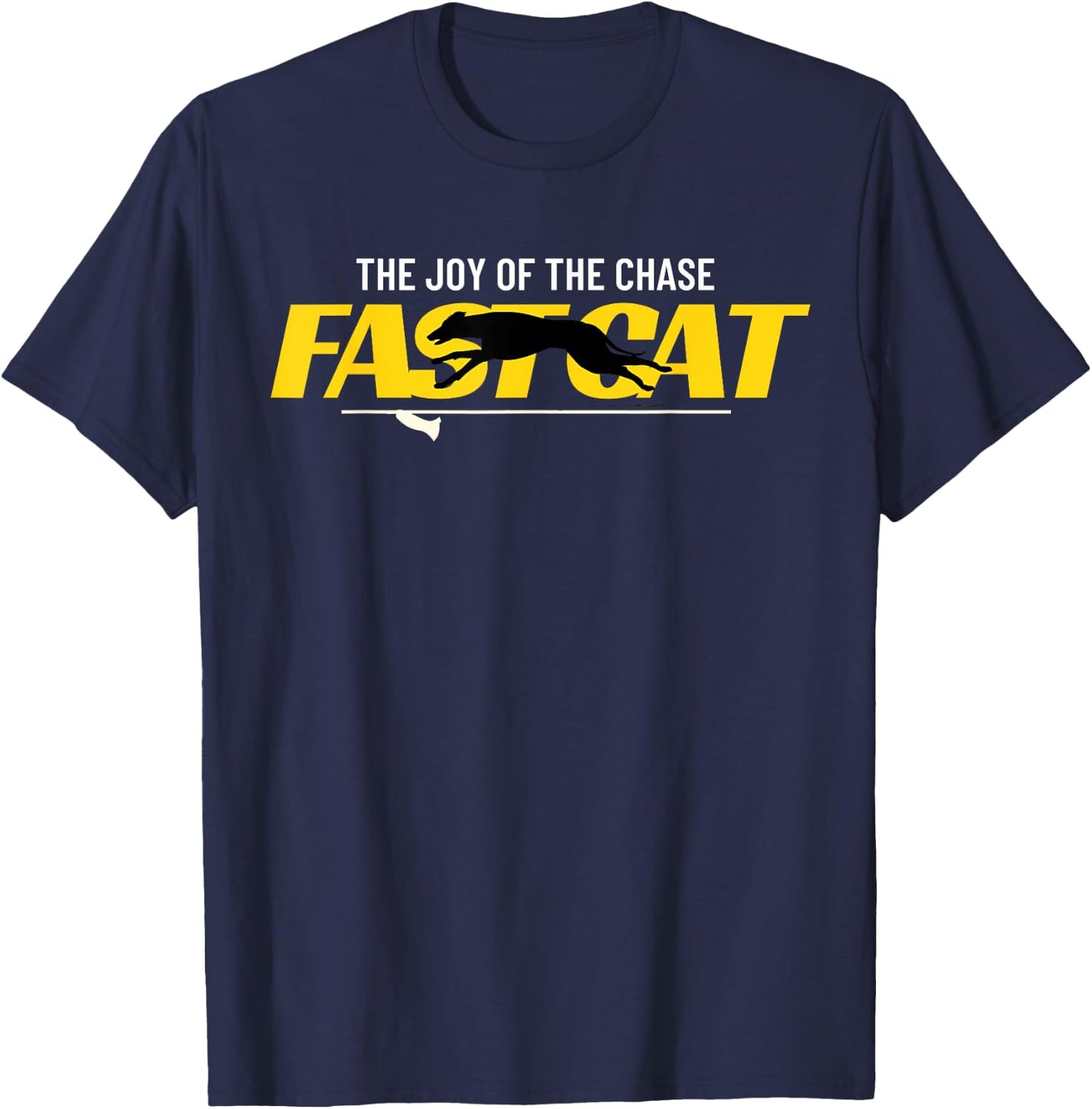 Funny Vintage Fast Cat Dog Sport Men Women Kids T-Shirt - T-Shirt | Navy