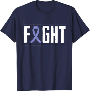 Stomach Cancer Fight Cancer Ribbon T-Shirt - T-Shirt | Navy