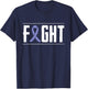 Stomach Cancer Fight Cancer Ribbon T-Shirt - T-Shirt | Navy