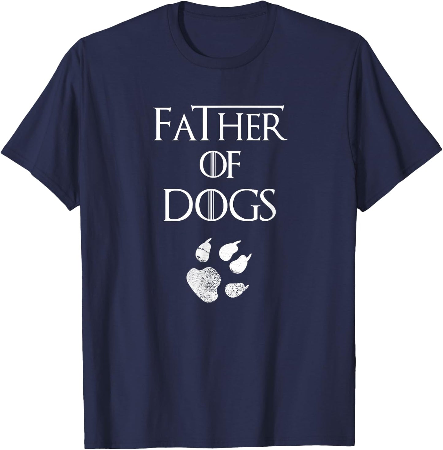 Dog Lovers Shirt Father of Dogs Women Kids T-Shirt - T-Shirt | Navy