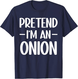 Pretend I'm an onion Halloween costume, red onion costume T-Shirt - T-Shirt | Navy