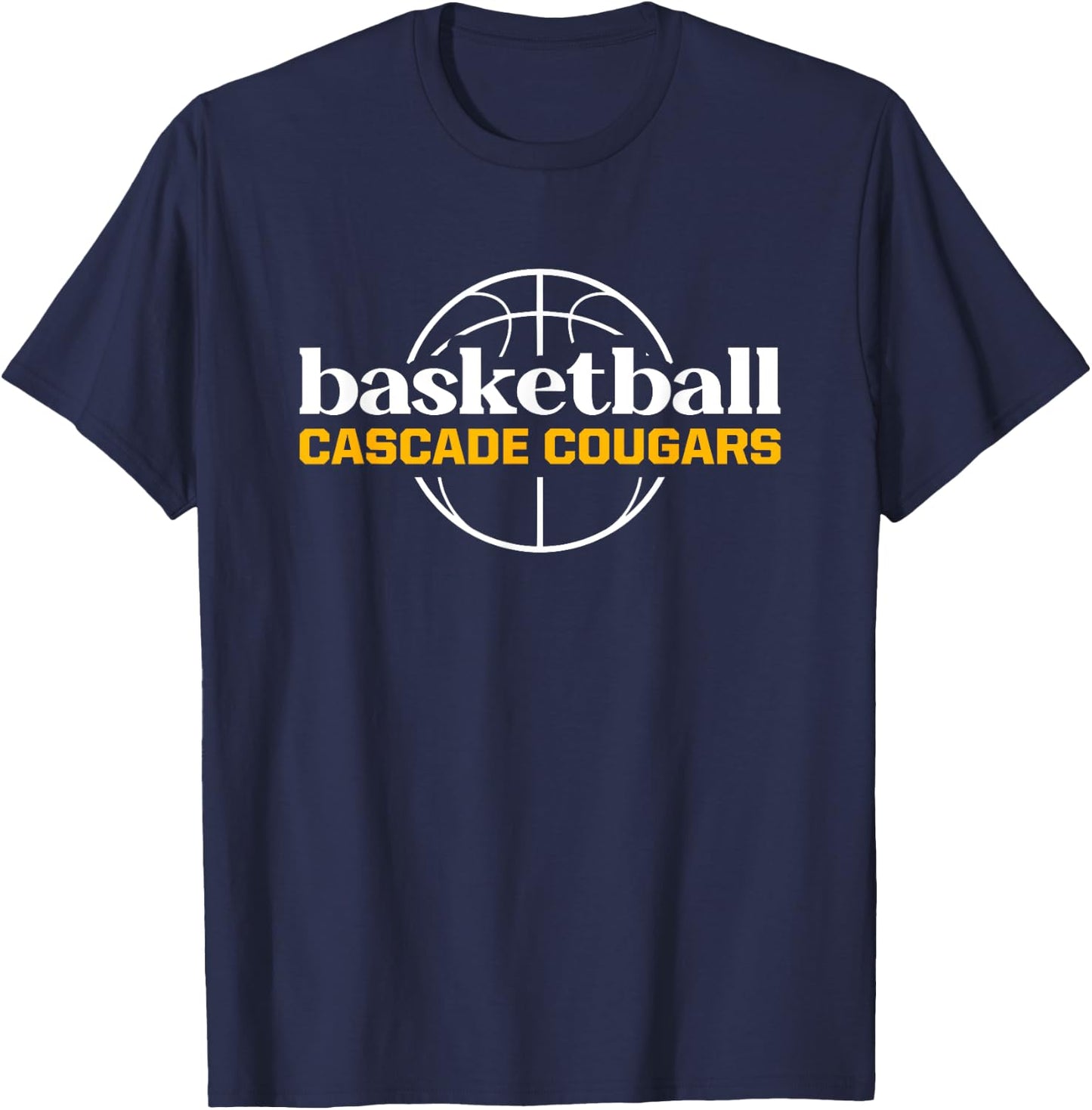 Cascade Cougars Basketball T-Shirt - T-Shirt | Navy