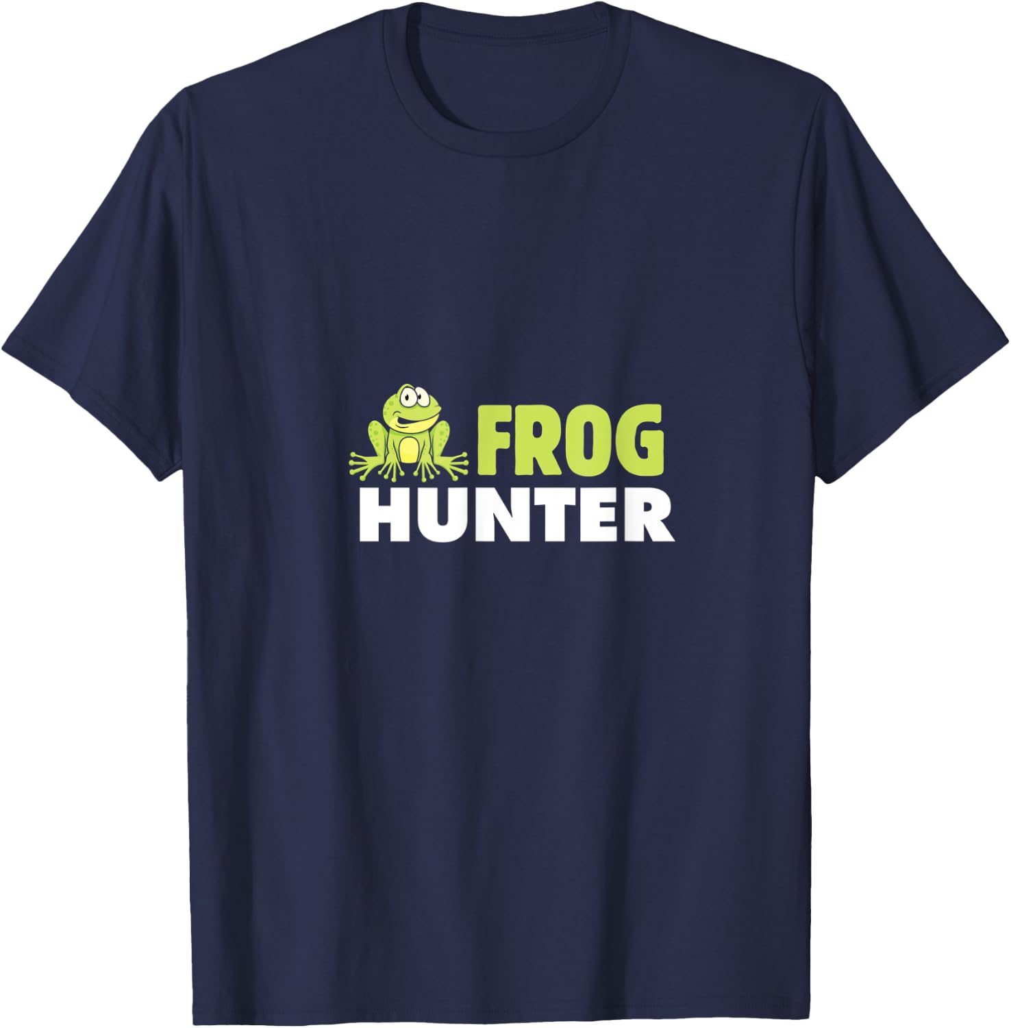 Frog Hunter Amphibians Hunter Reptile Lovers Bug Vintage T-Shirt - T-Shirt | Navy