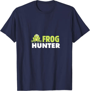Frog Hunter Amphibians Hunter Reptile Lovers Bug Vintage T-Shirt - T-Shirt | Navy