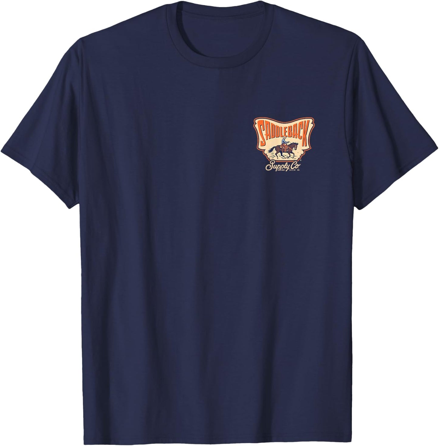 Riding Out West Cowboy Graphic Country Lightweight Graphic T-Shirt - T-Shirt | Navy