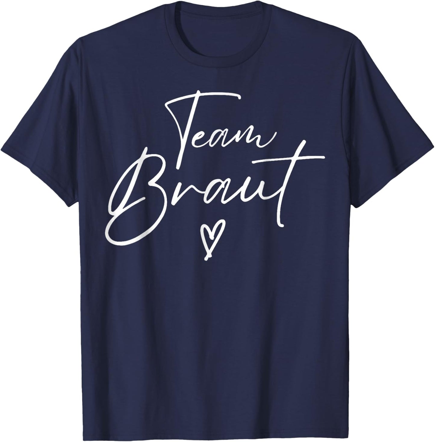 JGA Bride Team Bride Stag Night Subtle Heart T-Shirt - T-Shirt | Navy