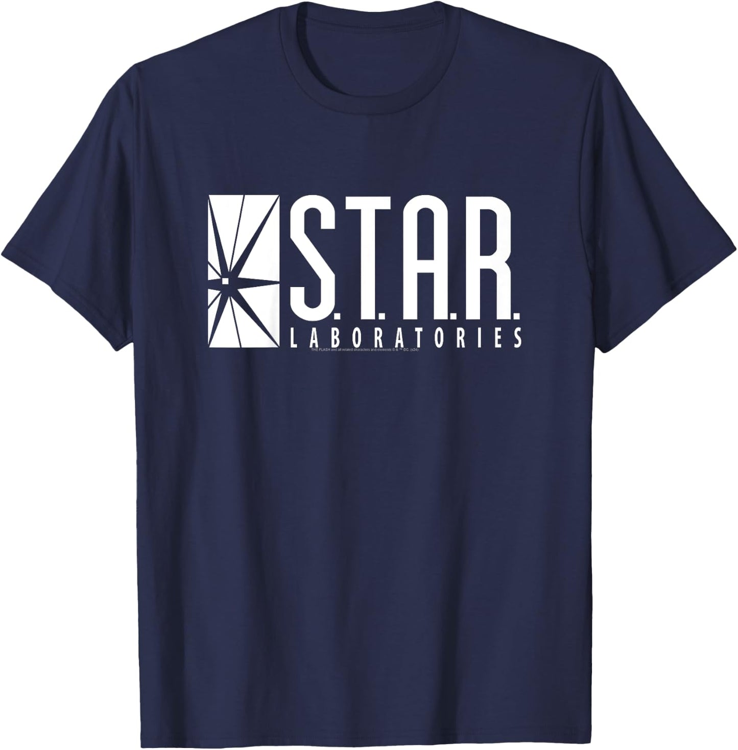 Kids DC Comics Flash Star Labs Logo White Camiseta , Black, 2 T-Shirt - T-Shirt | Navy