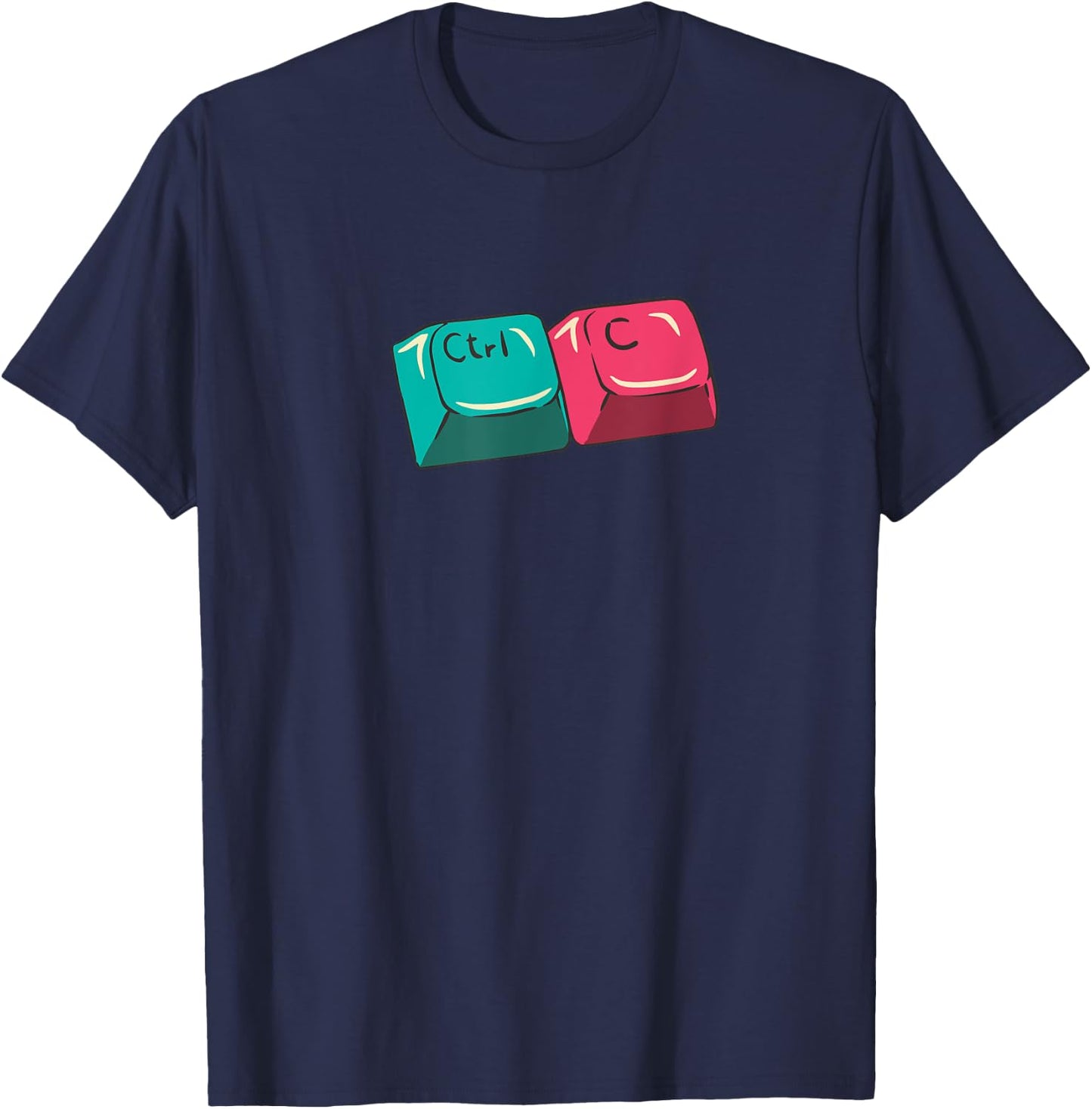 CTRL C Copy Paste Control V Funny Matching Parent Child Meme T-Shirt - T-Shirt | Navy