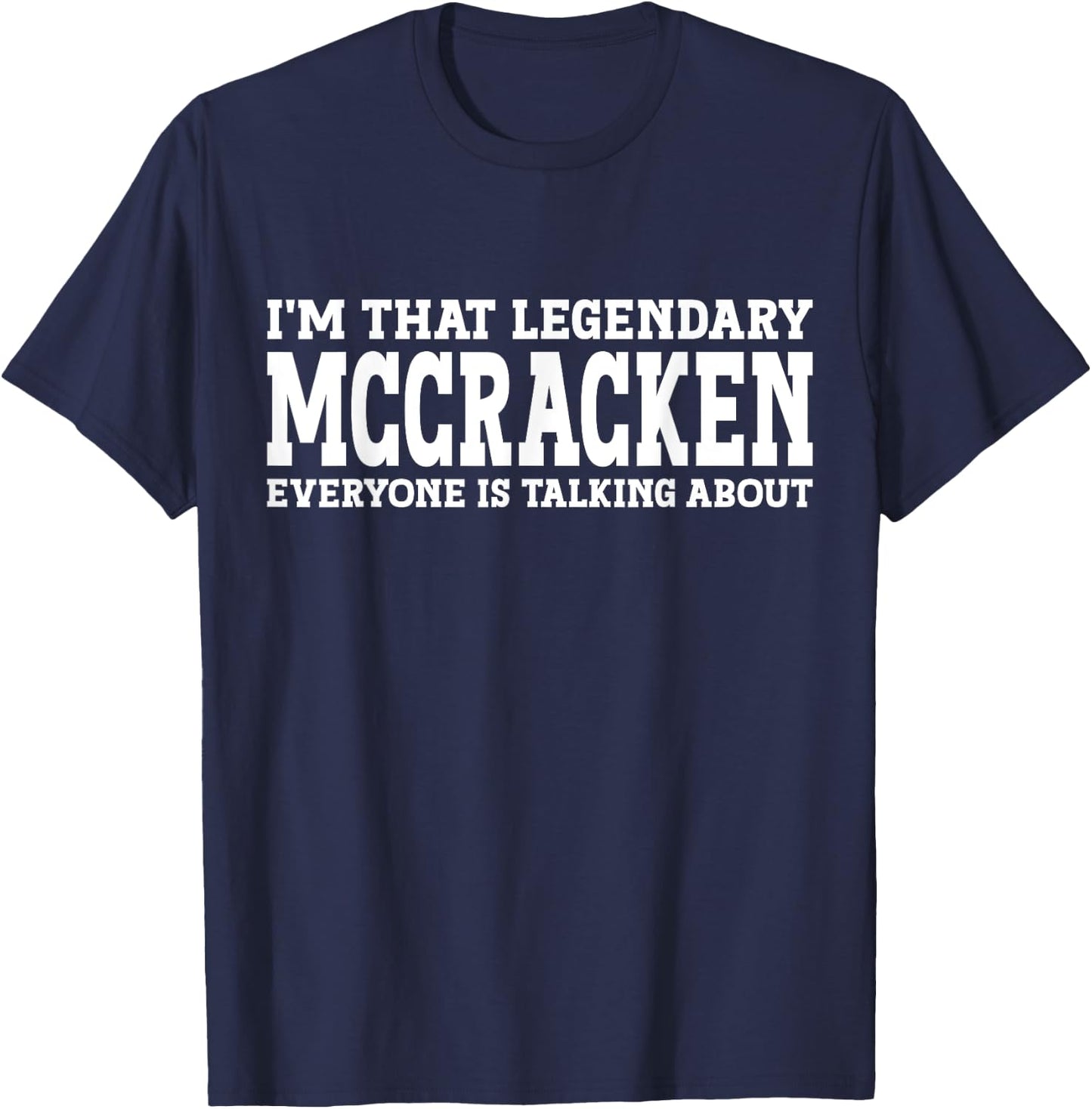 Mccracken Surname Funny Team Family Last Name Mccracken T-Shirt - T-Shirt | Navy