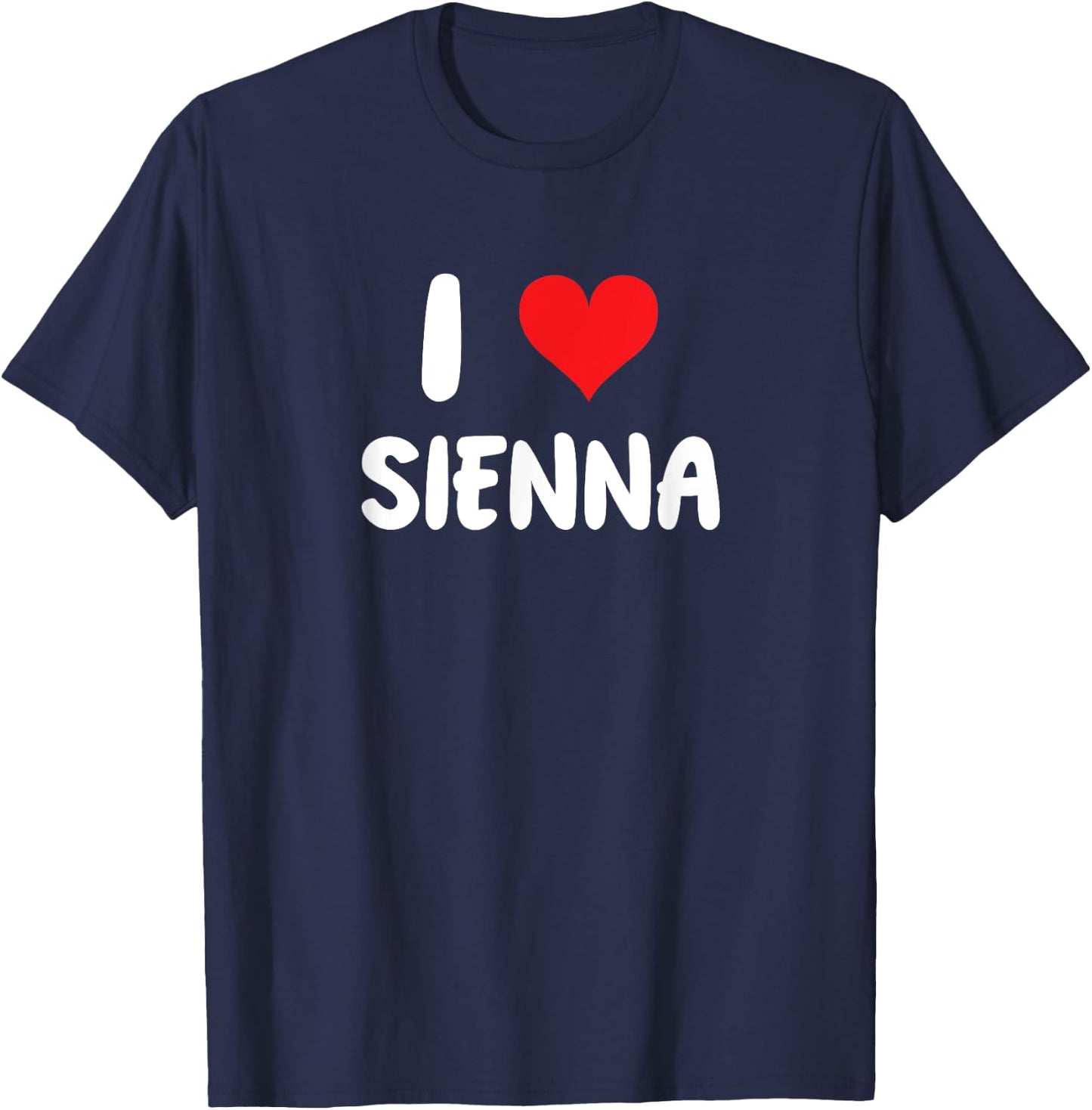 I Love Sienna - Heart T-Shirt - T-Shirt | Navy