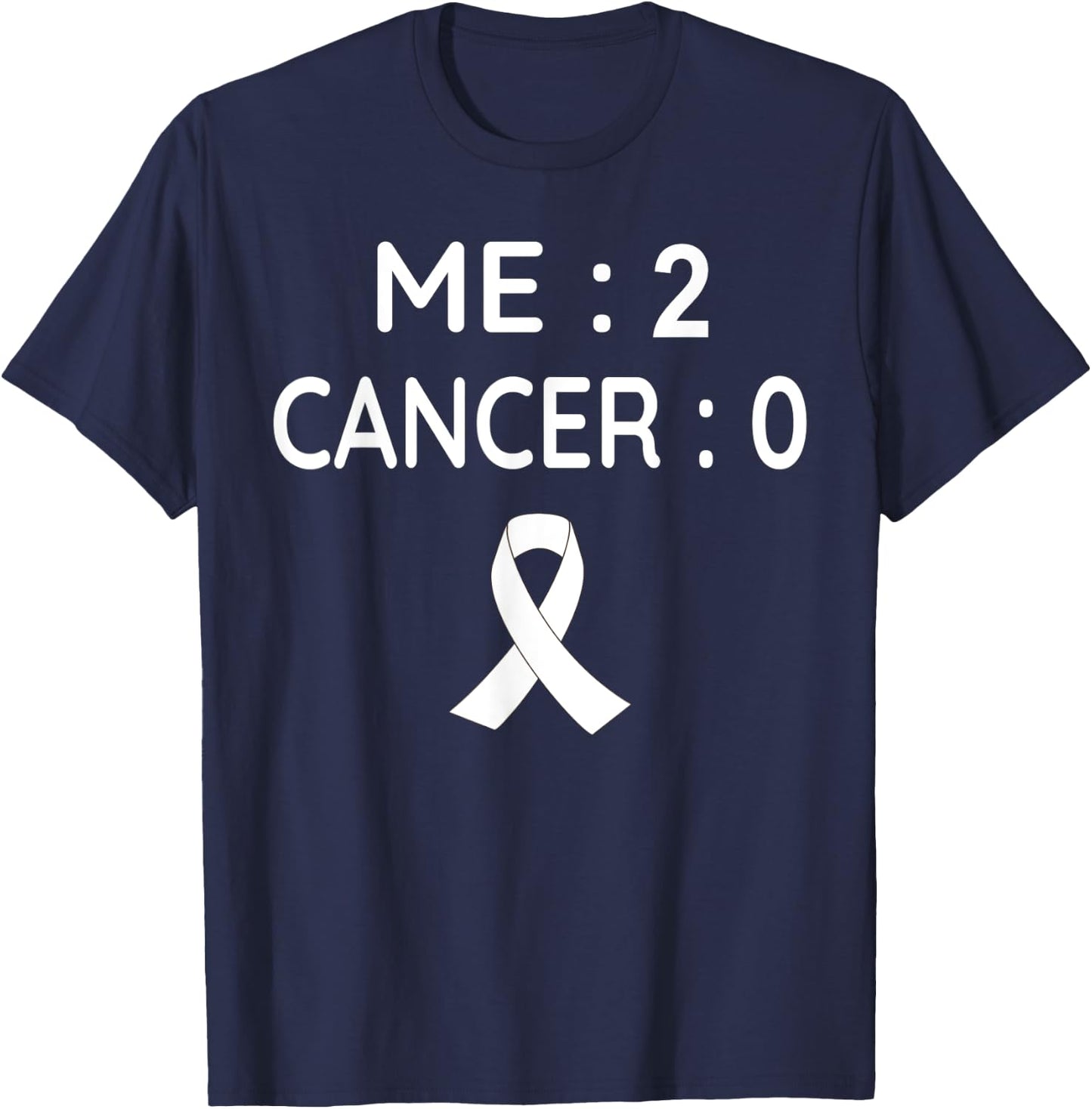 Me 2 Cancer 0 Lung Cancer Awareness T-Shirt - T-Shirt | Navy