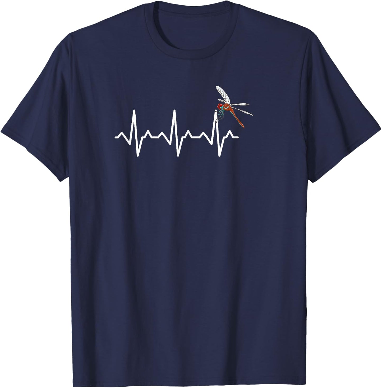 Dragonfly Heartbeat T-Shirt - T-Shirt | Navy