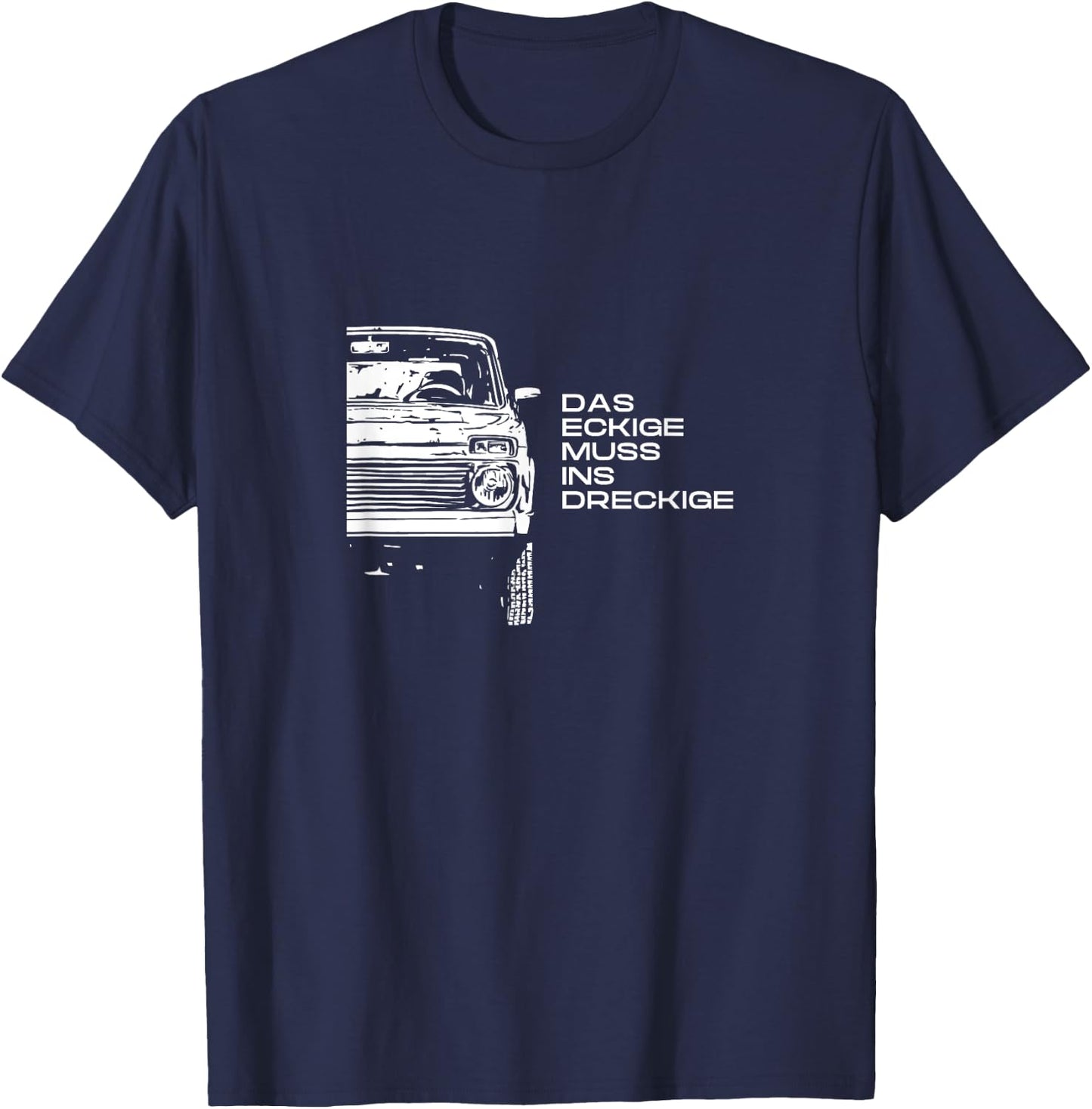 Lada Niva 4x4 Offroad Off-Road Russia East USSR , black T-Shirt - T-Shirt | Navy