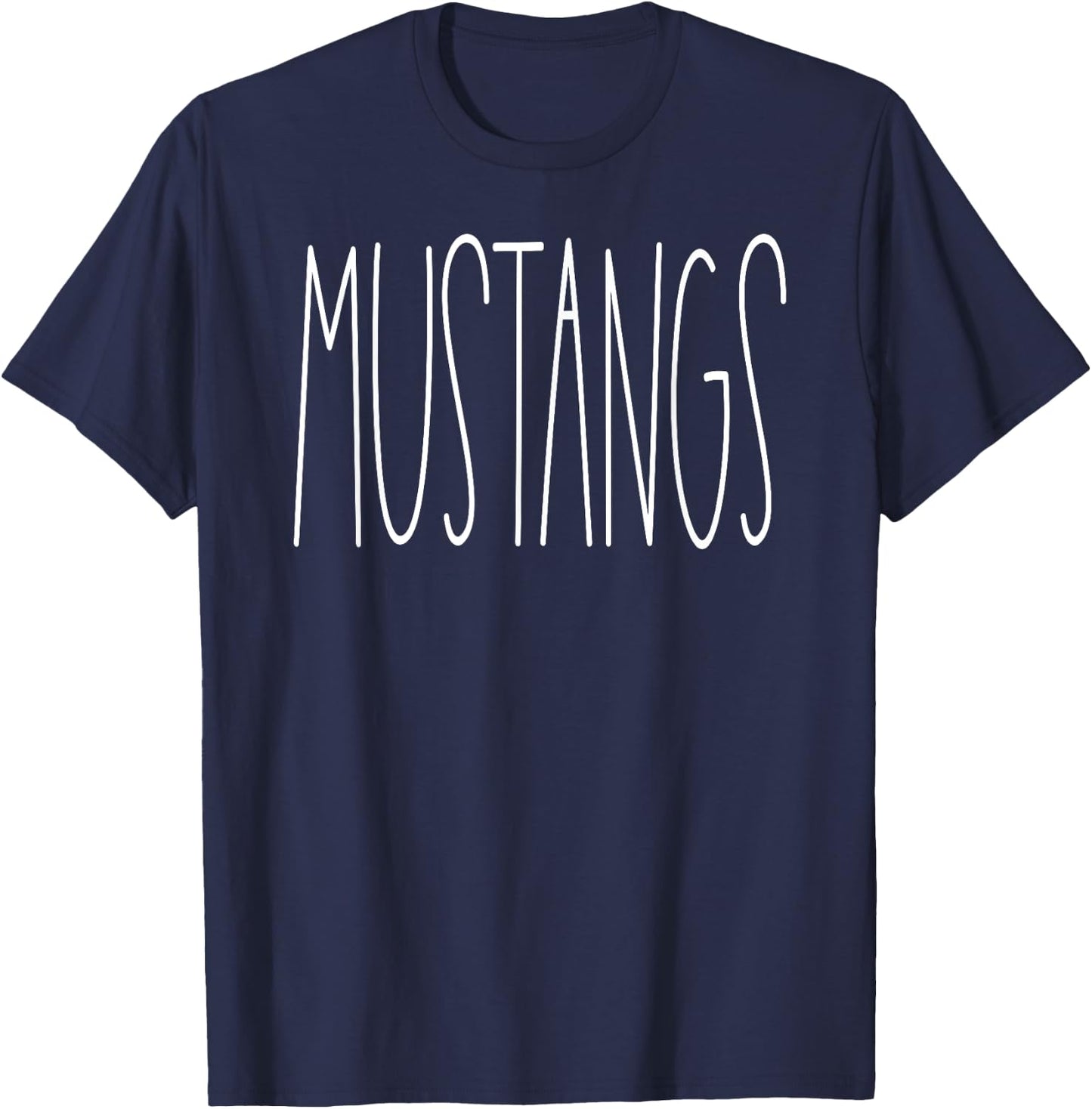 Mustangs School Spirit Team Mascot Teacher Gift Women T-Shirt - T-Shirt | Navy