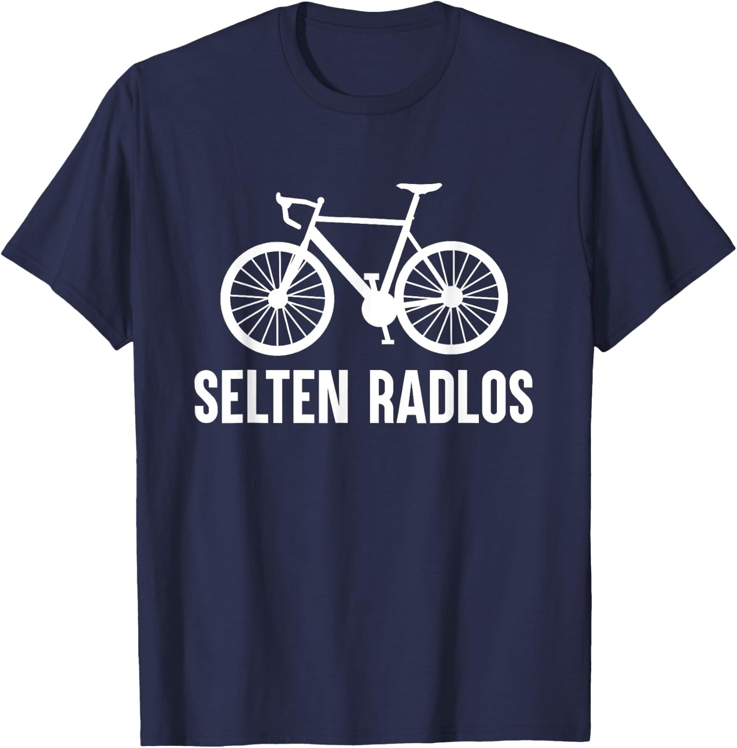 Rare Radlos Cyclist Mountain Bike Road Bike Bicycle , black T-Shirt - T-Shirt | Navy