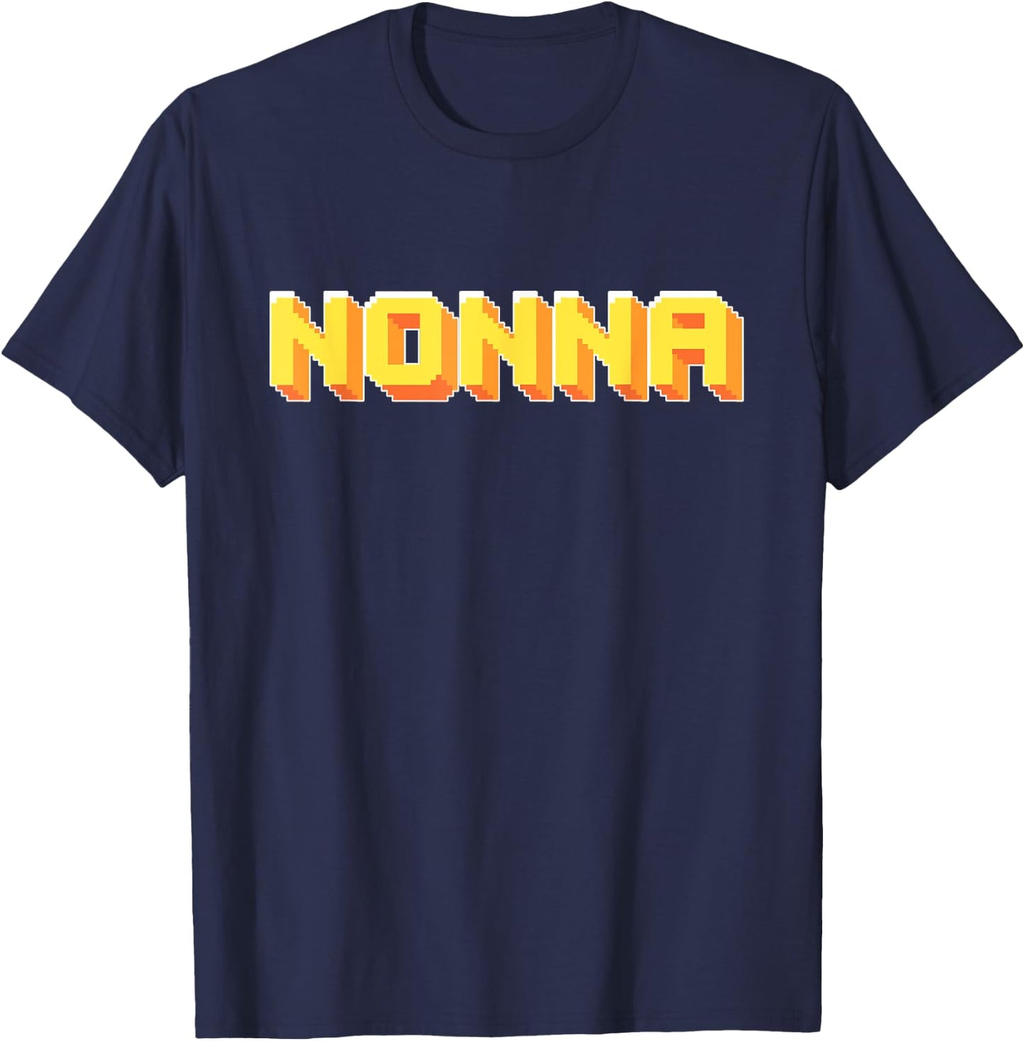 Game 8-bit Gaming Nonna Birthday Party T-Shirt - T-Shirt | Navy