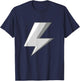 Lightning Bolt White Grey Easy Halloween Costume T-Shirt - T-Shirt | Navy