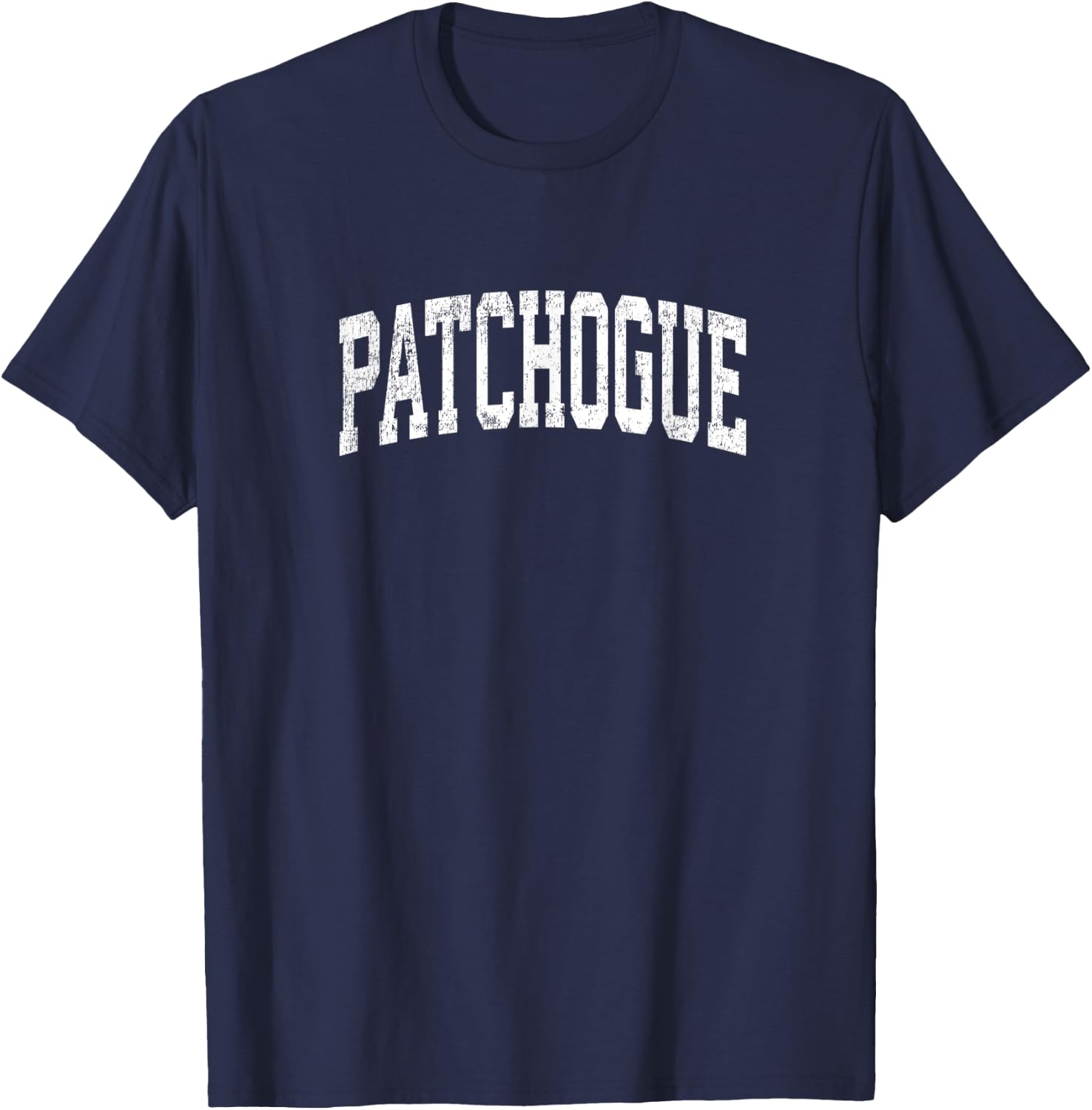 Patchogue New York NY Vintage Athletic Sports Design T-Shirt - T-Shirt | Navy
