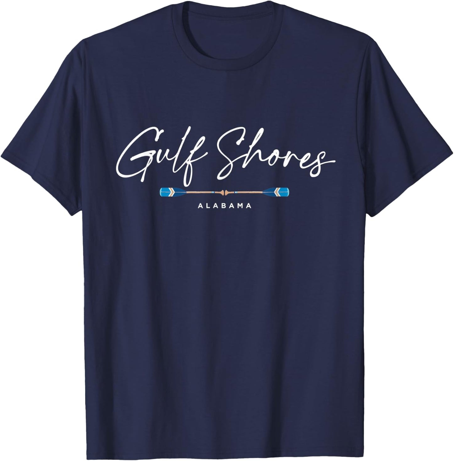 Gulf Shores Alabama Oars Graphic T-Shirt - T-Shirt | Navy