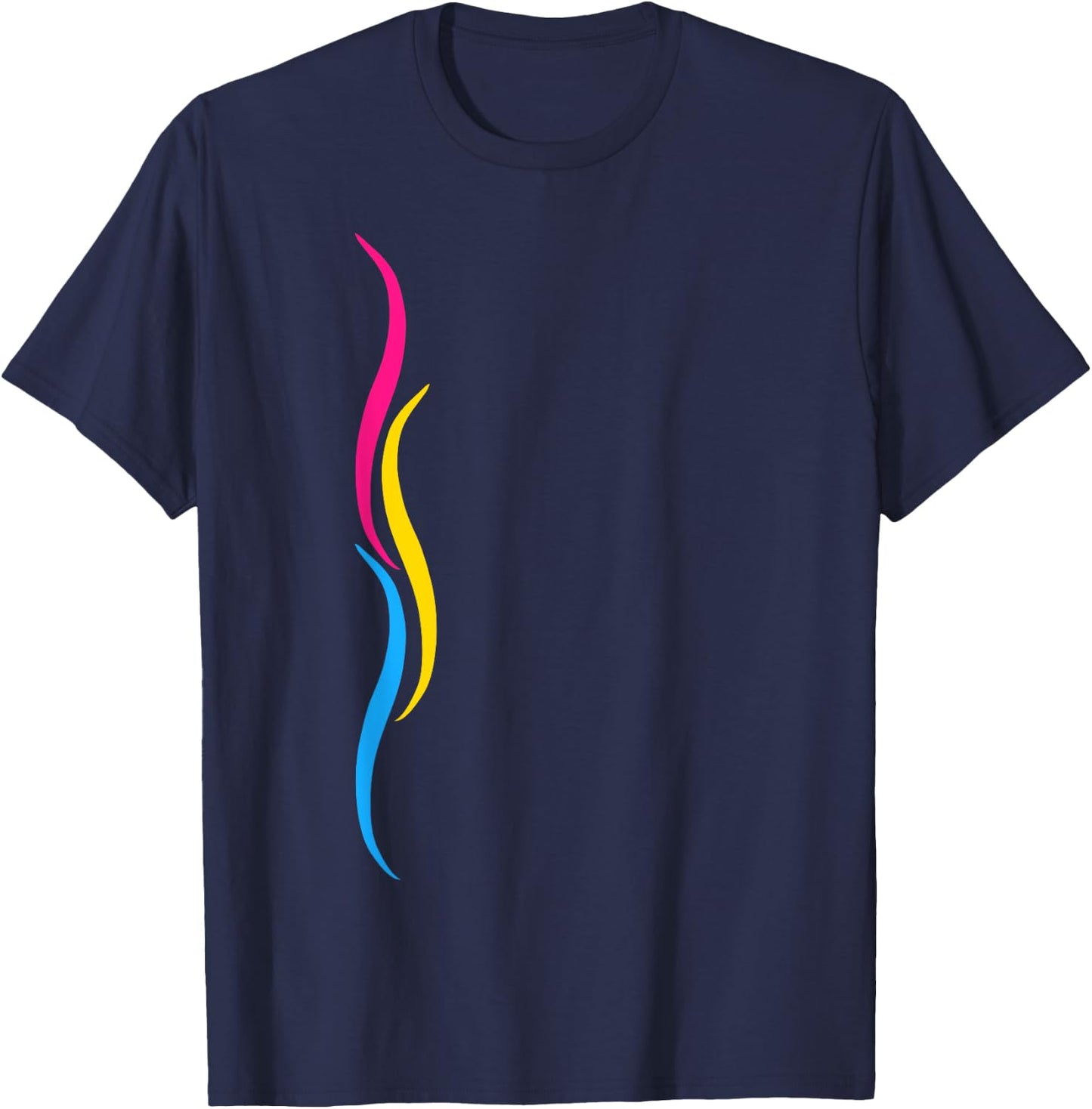 Dezente Pansexual Pride Lines, Pansexualität Pan Pride Flagge T-Shirt - T-Shirt | Navy