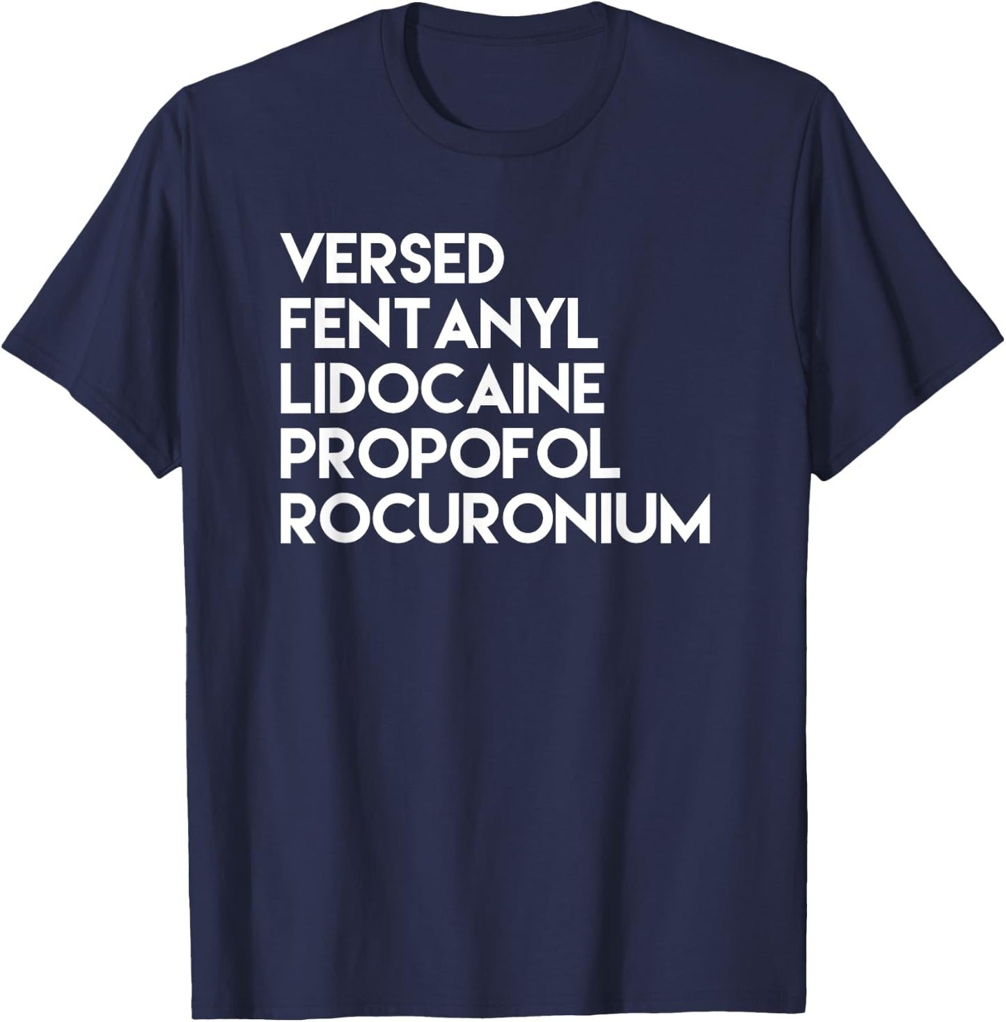 Awesome Anesthesia Induction T-Shirt - T-Shirt | Navy