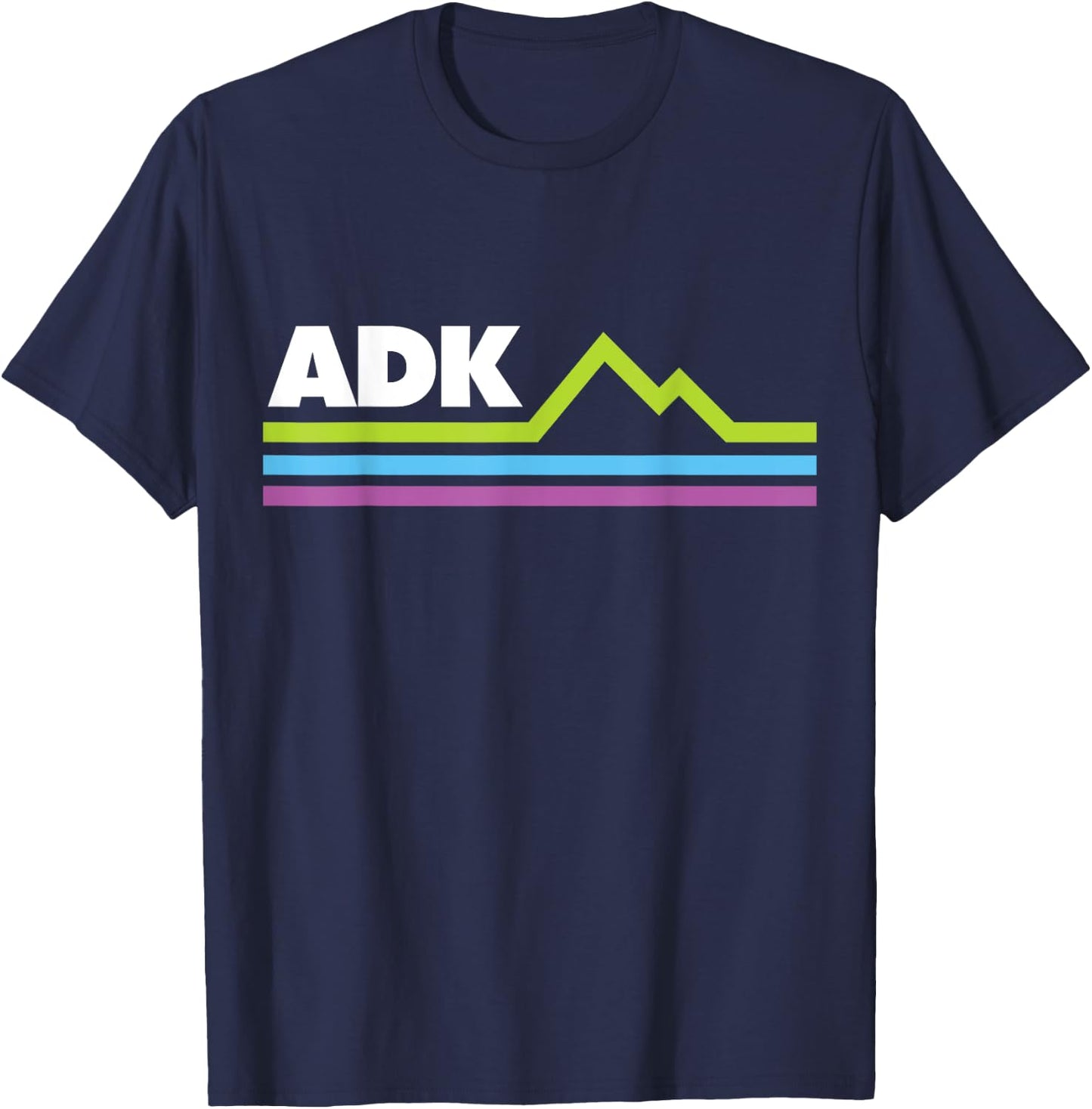 ADK Adirondacks Mountains Shirt T-Shirt - T-Shirt | Navy
