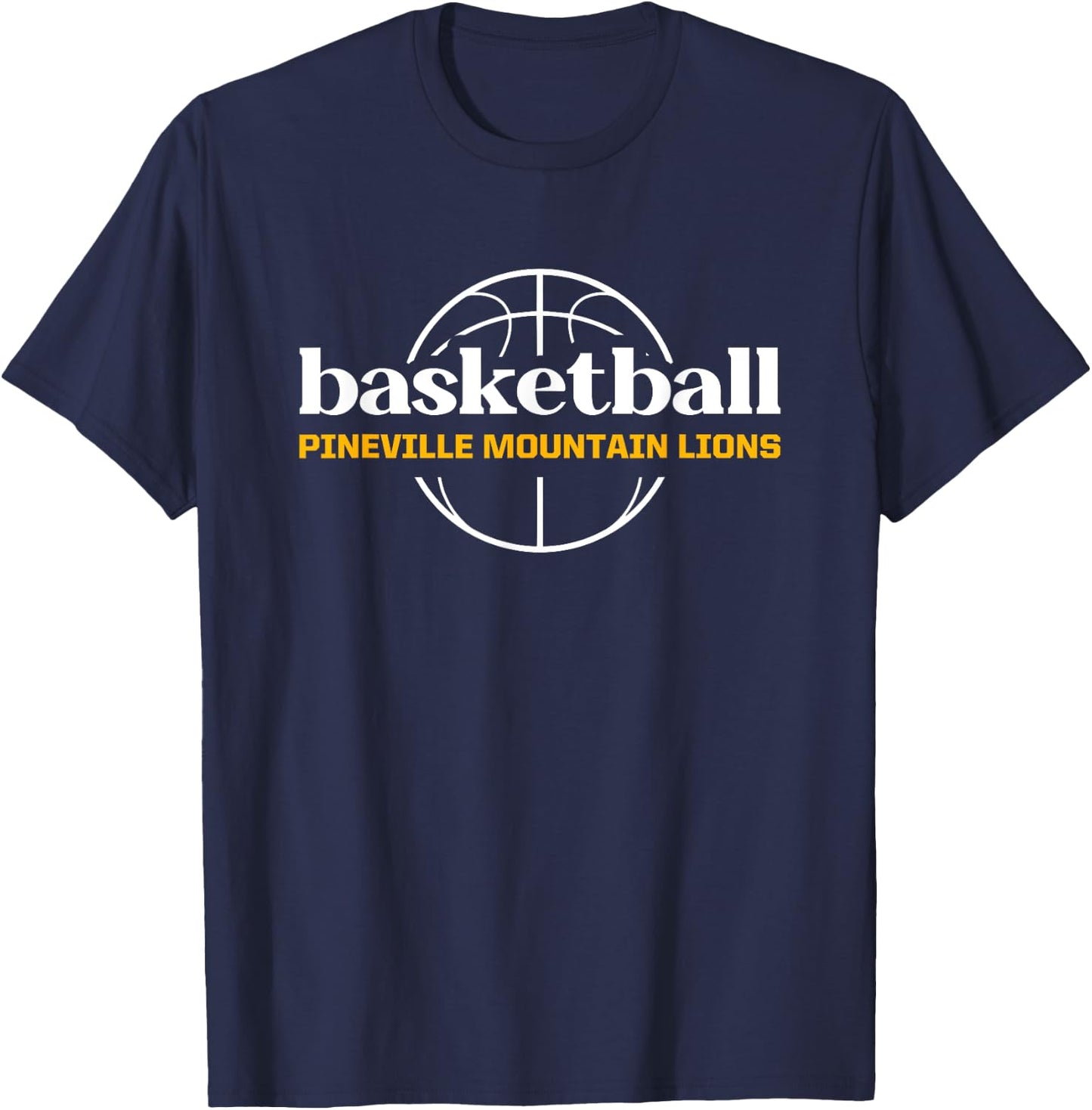 Pineville Mountain Lions Basketball T-Shirt - T-Shirt | Navy