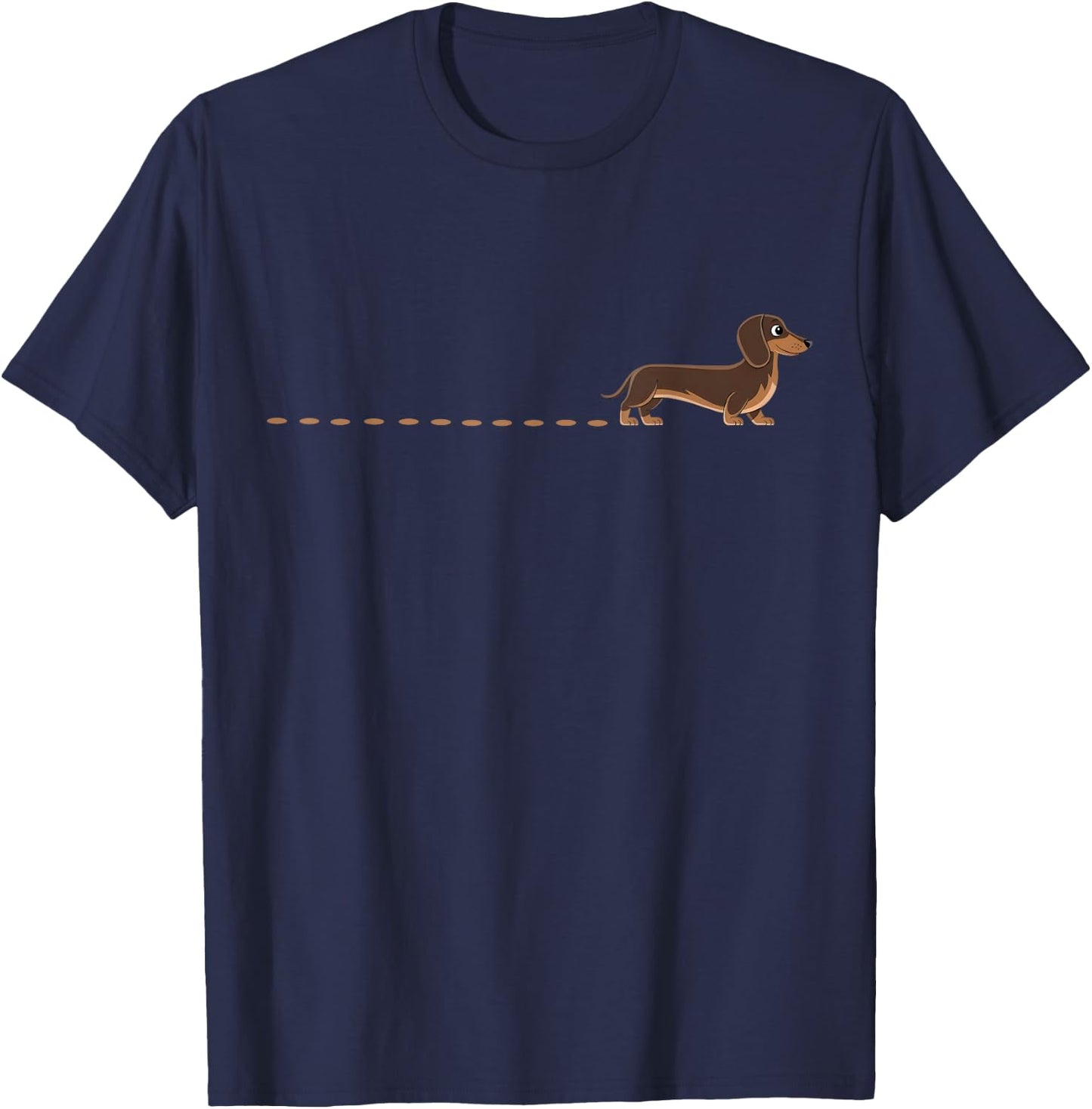 Dackelspuren Dackel Spuren Teckel Dackelspur Dachshund T-Shirt - T-Shirt | Navy