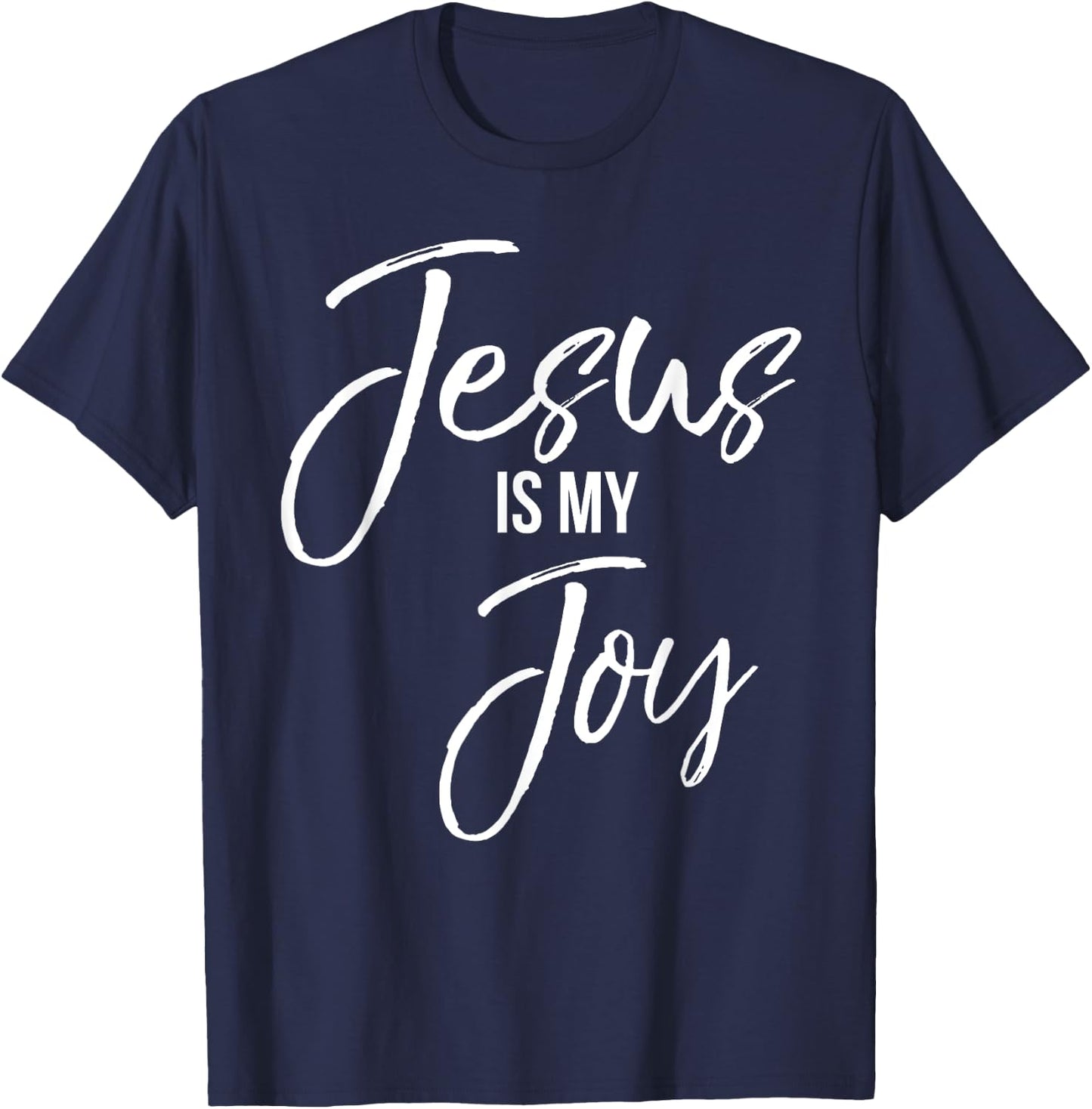 Jesus is My Joy Shirt Vintage Faith Christian Shirt Love God T-Shirt - T-Shirt | Navy