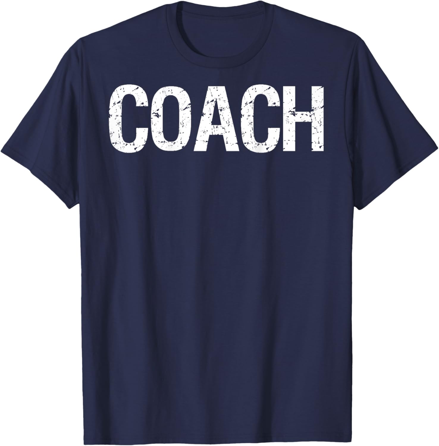 Coach on Back for Coaches Soccer Baseball Football T-Shirt - T-Shirt | Navy