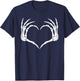 Skeleton Heart Hand Sign Family Women Girl Halloween Costume T-Shirt - T-Shirt | Navy