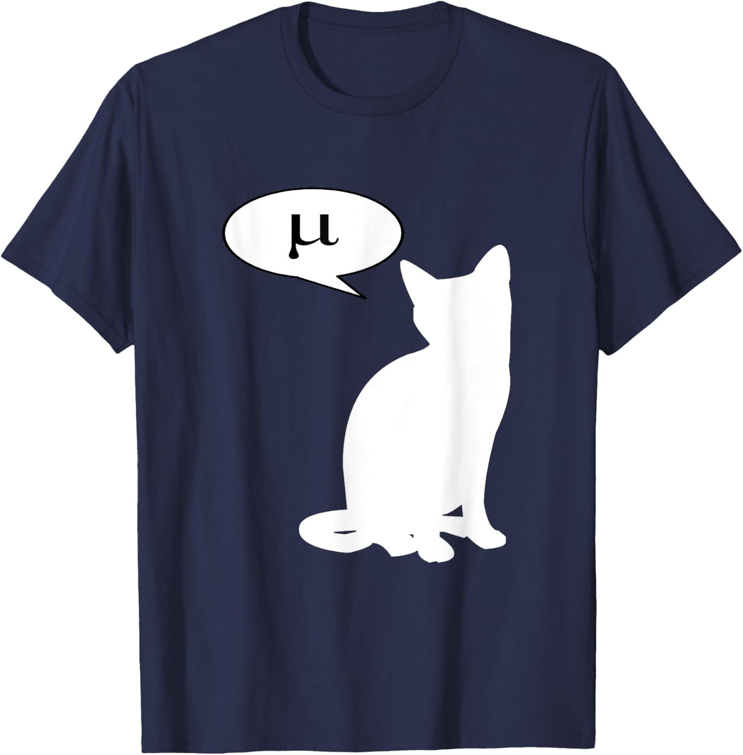 Mu Cat - Greek Letter Mew Meow Miu T-Shirt - T-Shirt | Navy