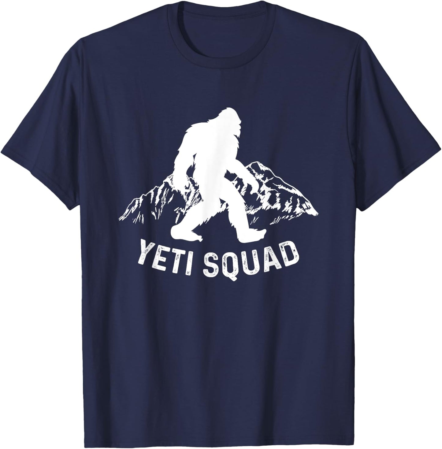 Yeti Squad Mountain Ape Snowman T-Shirt - T-Shirt | Navy