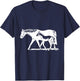 Horse Mom With Baby Mare And Foal T-Shirt - T-Shirt | Navy