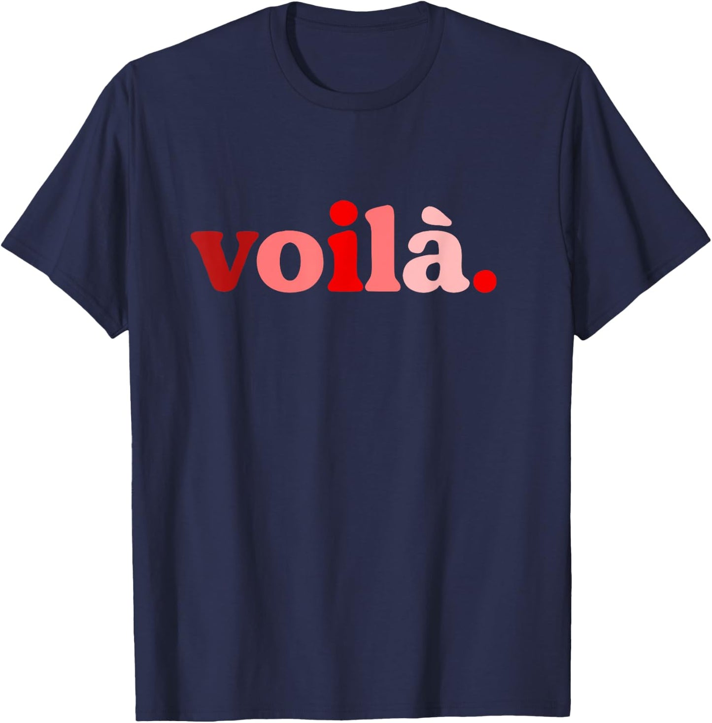 Red Voila! I'm Here Red Graphic T-Shirt - T-Shirt | Navy