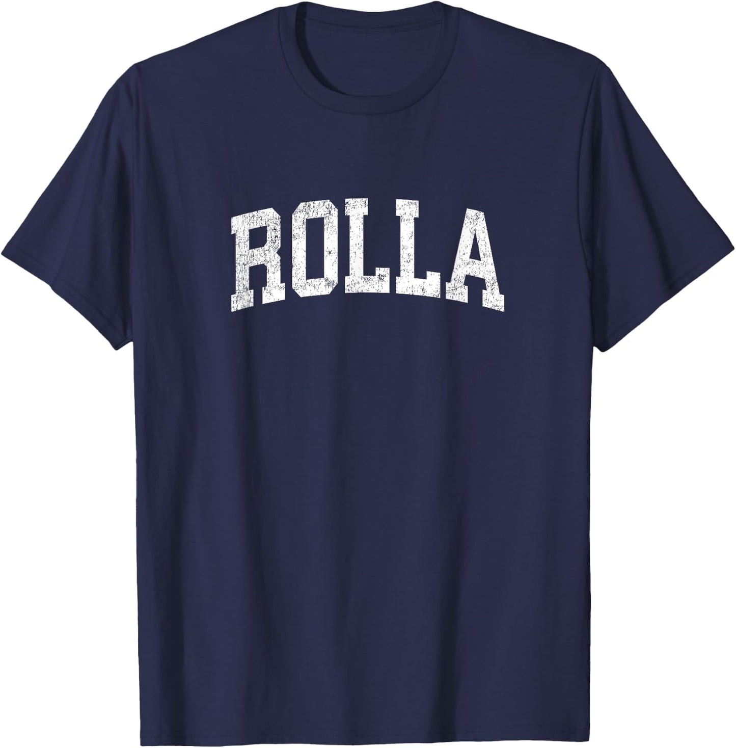 Rolla Missouri MO Vintage Athletic Sports Design T-Shirt - T-Shirt | Navy
