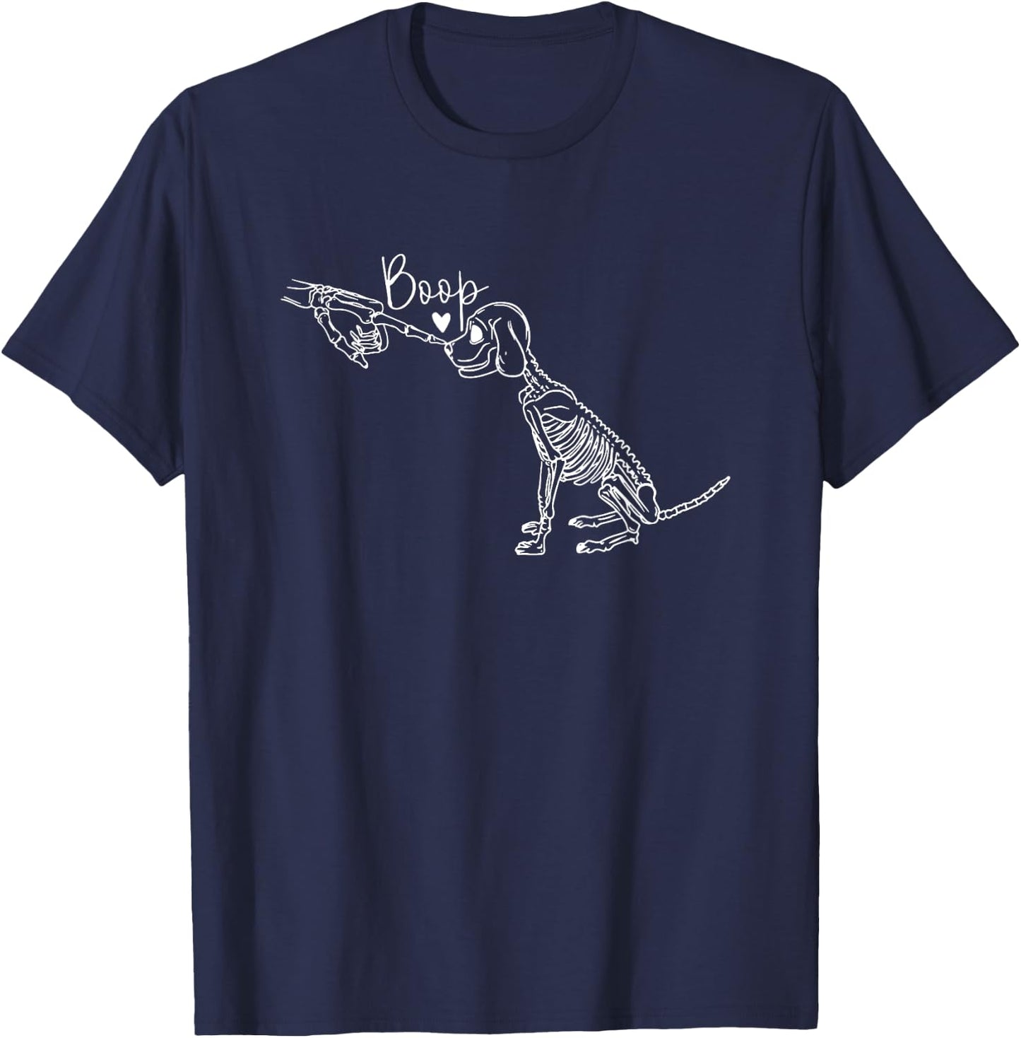 dog skeleton boop Men Women T-Shirt - T-Shirt | Navy