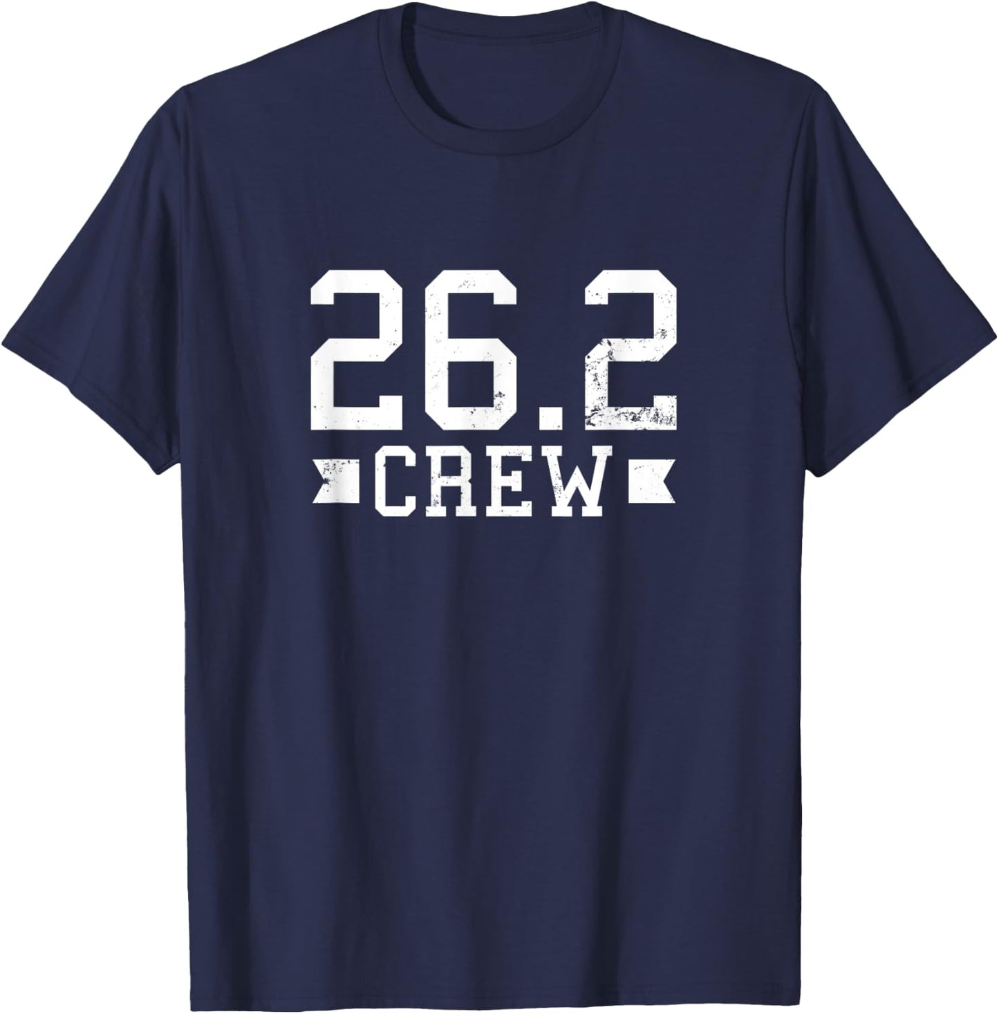 26.2 Running Design Marathon Crew Gift T-Shirt - T-Shirt | Navy