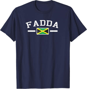 Fadda Jamaican Dad, Funny Fathers' Day, Dad souvenir T-Shirt - T-Shirt | Navy