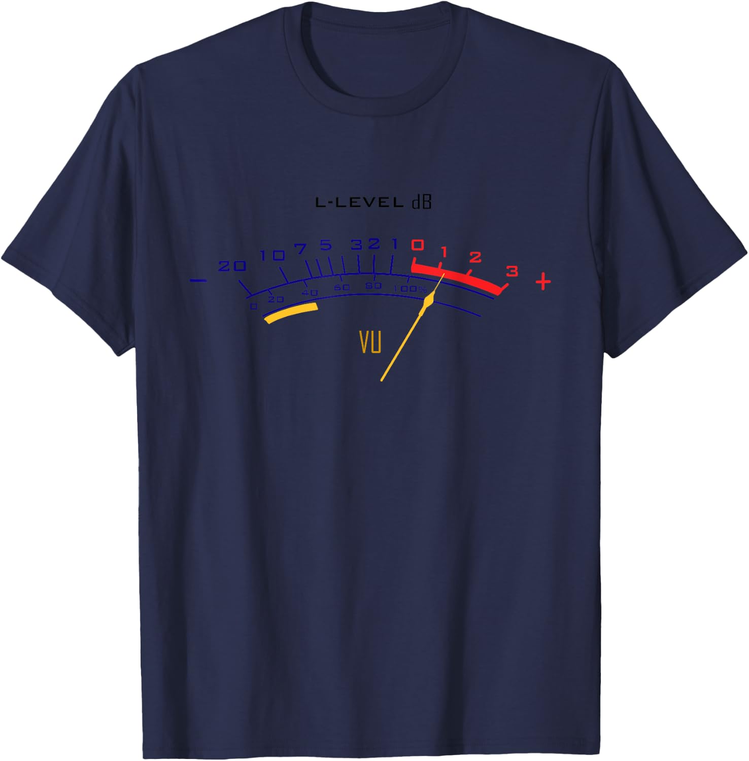 Analog, VU meter T-Shirt - T-Shirt | Navy