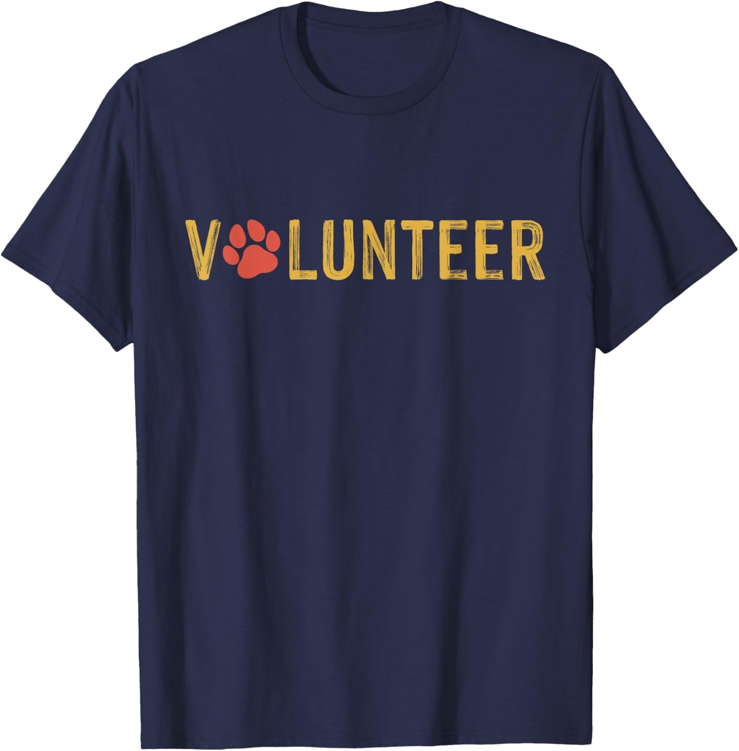 Animal Shelter Volunteer Veterinarian Dog Paw Animal Rescue T-Shirt - T-Shirt | Navy
