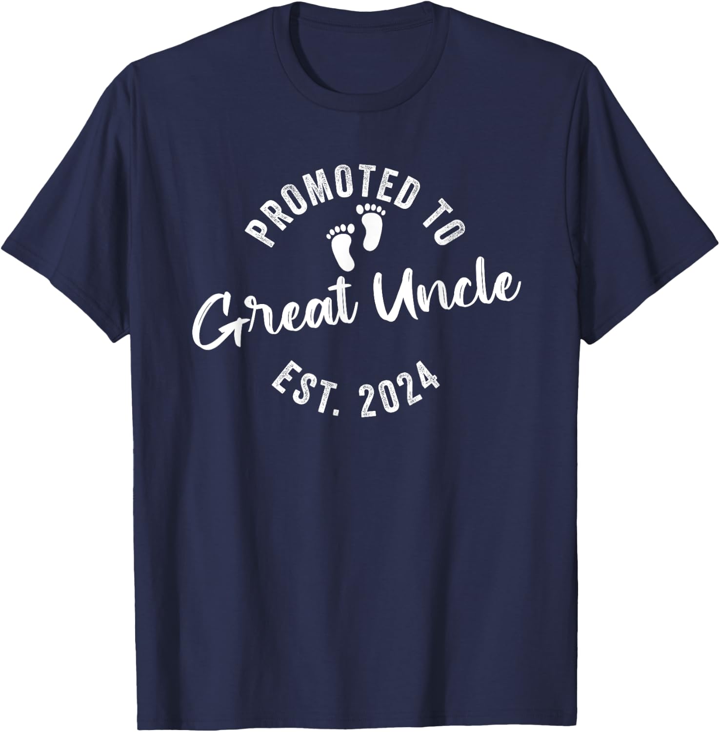 Promoted To Great Uncle 2024 T-Shirt - T-Shirt | Navy