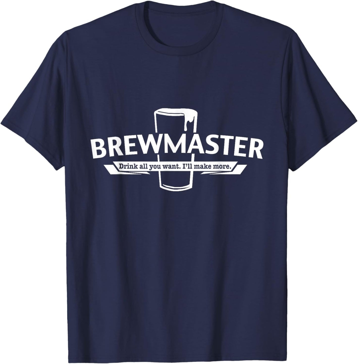 Brewmaster - Craft Beer Home Brewing Brewer Gift T-Shirt - T-Shirt | Navy