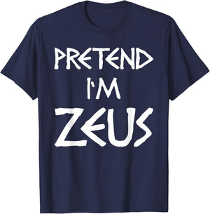 Pretend I'm Zeus Costume Women Men Kids T-Shirt - T-Shirt | Navy