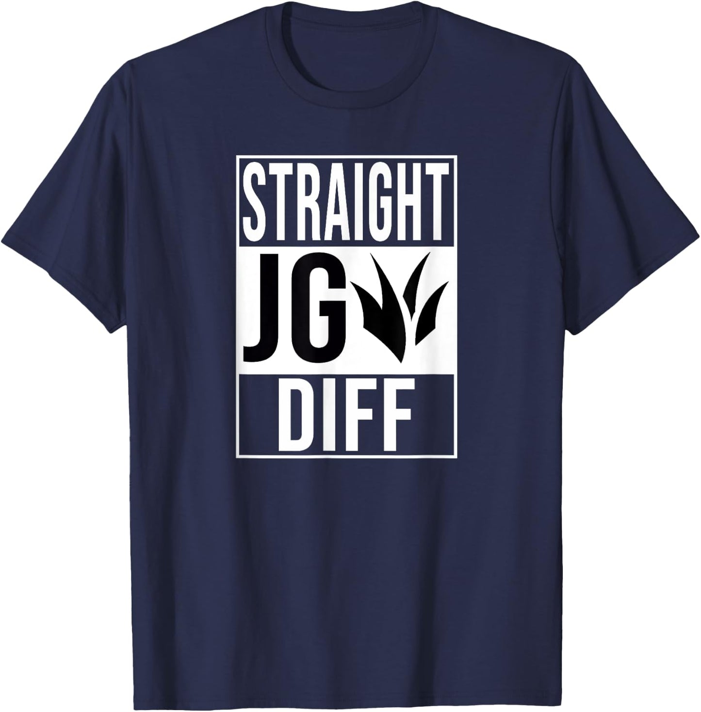 STRAIGHT OUTTA JUNGLE DIFF GAP JG DIFF JNG GAP JNGL JUNGLER , Black, S T-Shirt - T-Shirt | Navy